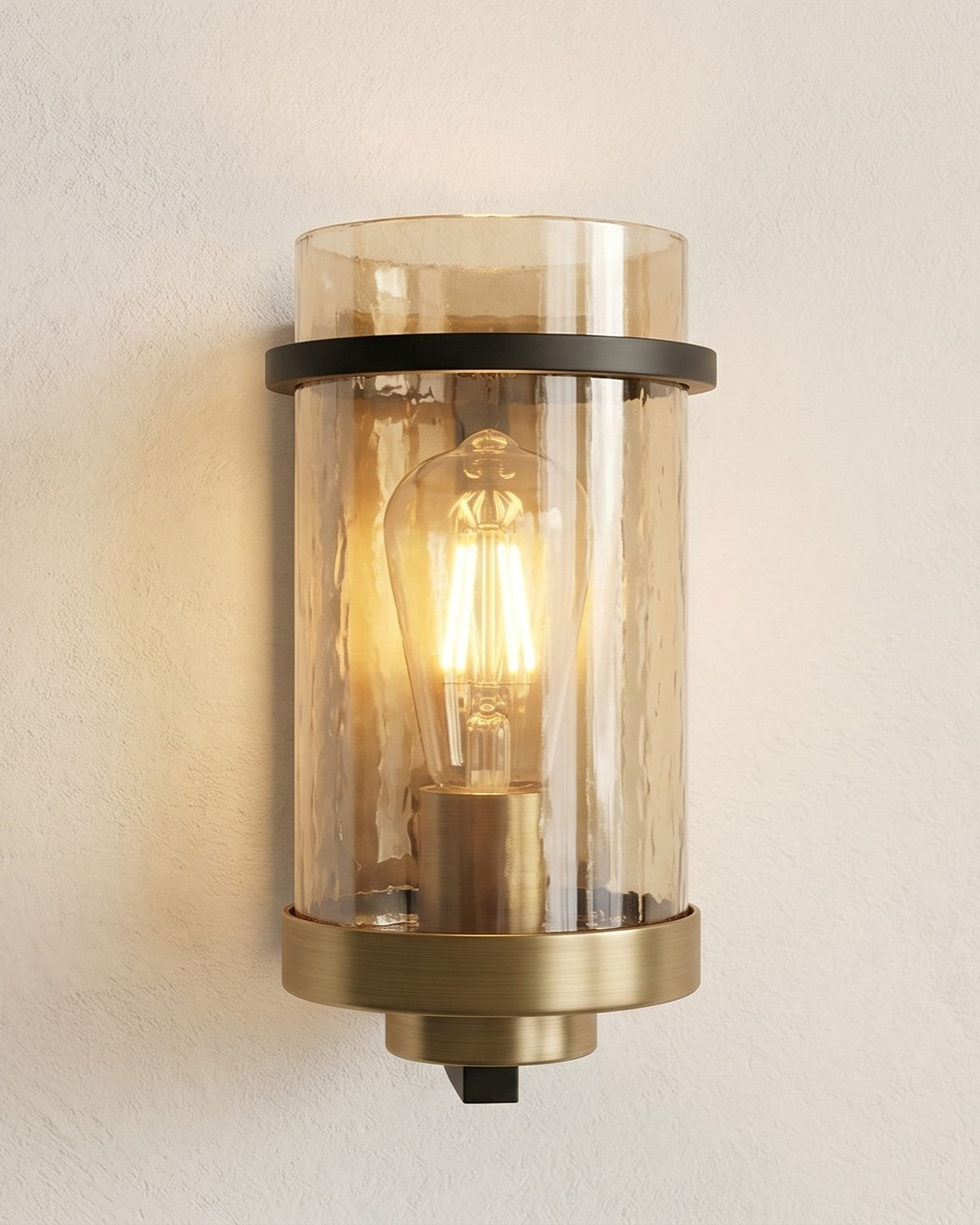 Vintage Lantern Glass Wall Light 