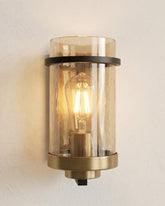Vintage Lantern Glass Wall Light 