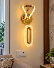 Elegant Aurelia Crystal Loop Designer Wall Light