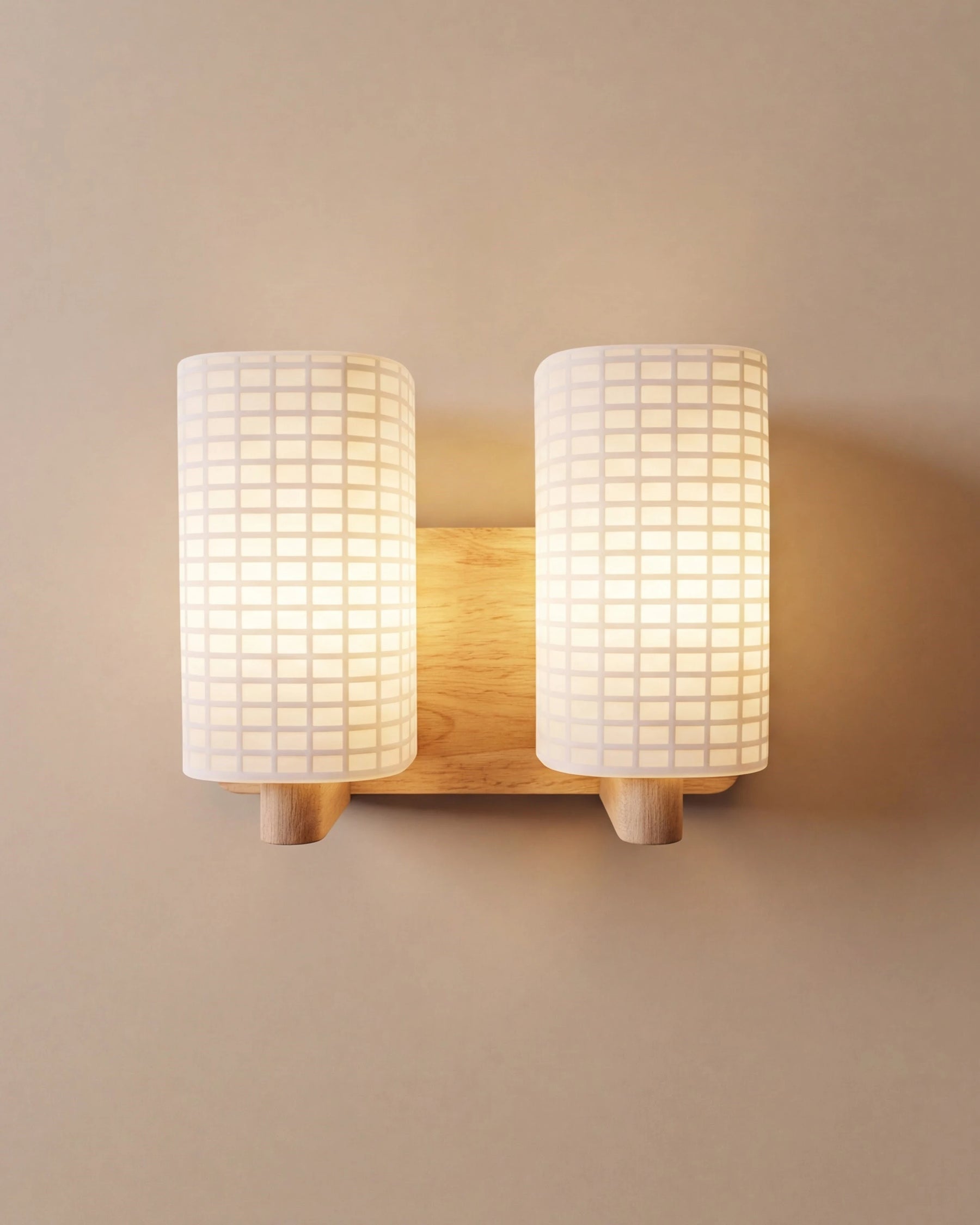 Lattice Twin Glass Wall Light 