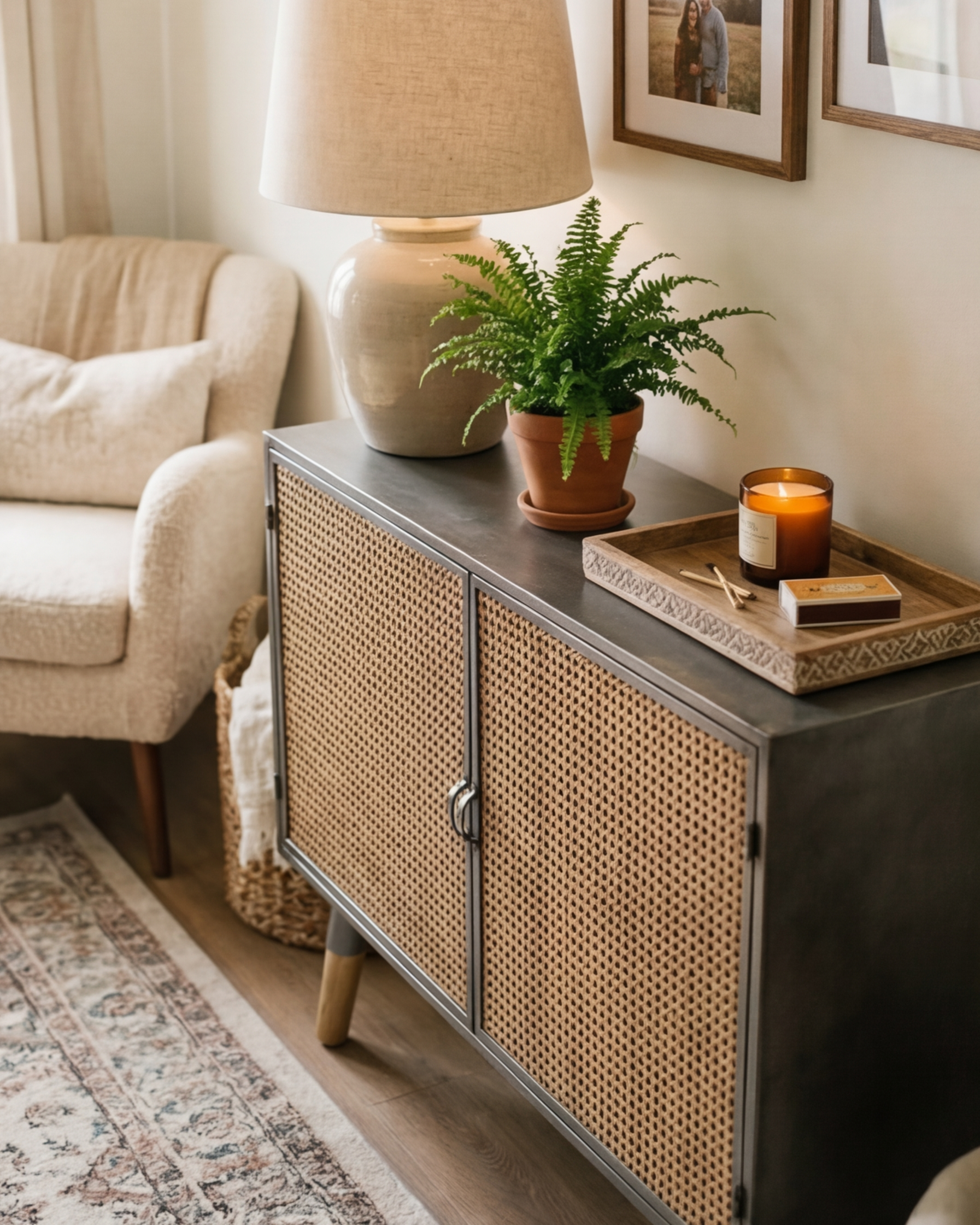 CaneNest Vintage Storage Cabinet 