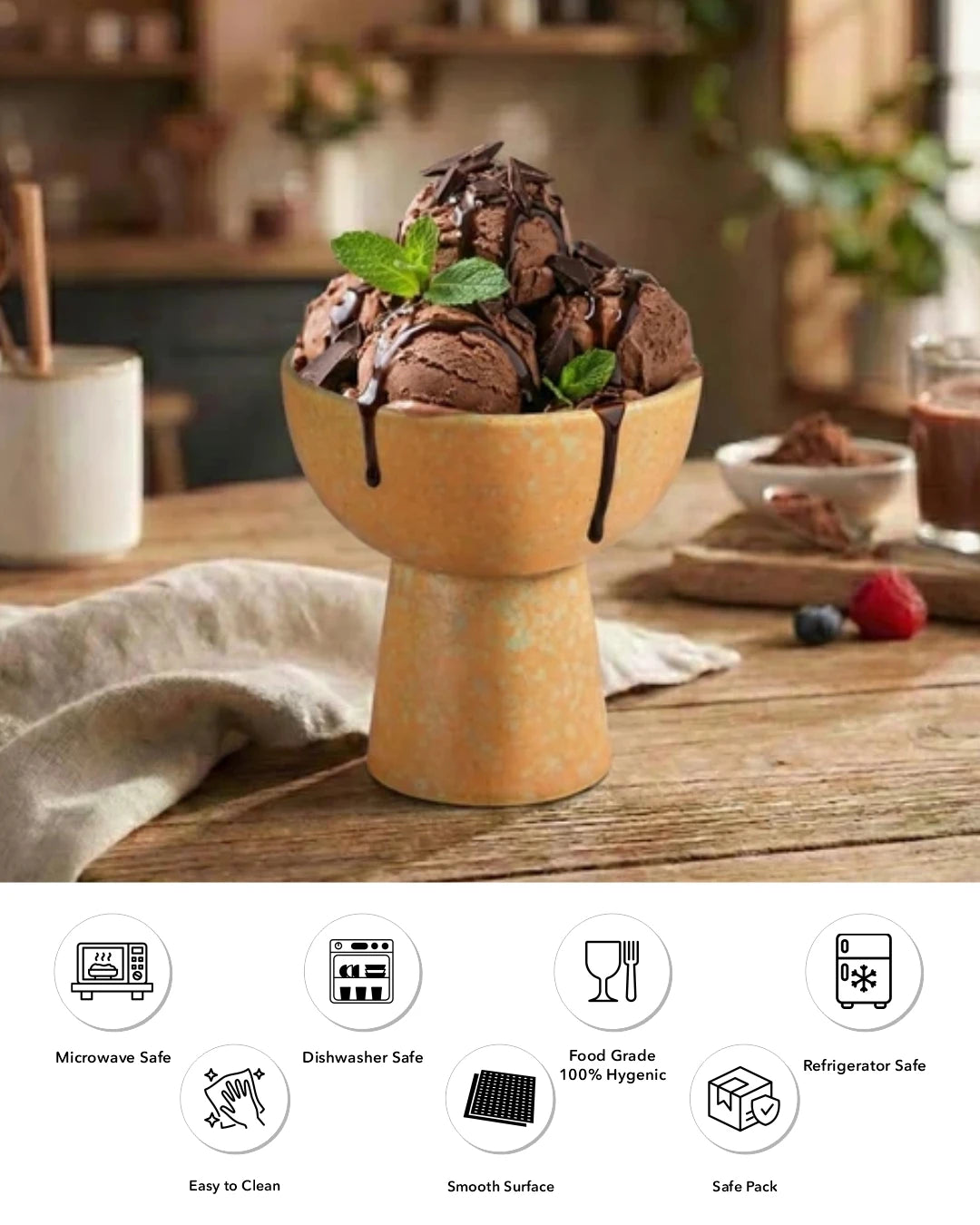Golden Drift Matte Dessert Bowl 
