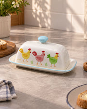 Farmhouse Rooster Butter Dish