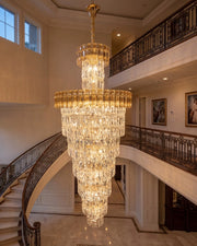 Imperial Tiered Crystal Cascade Double Height Chandelier