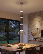 Stacked Smoke Pendant Light