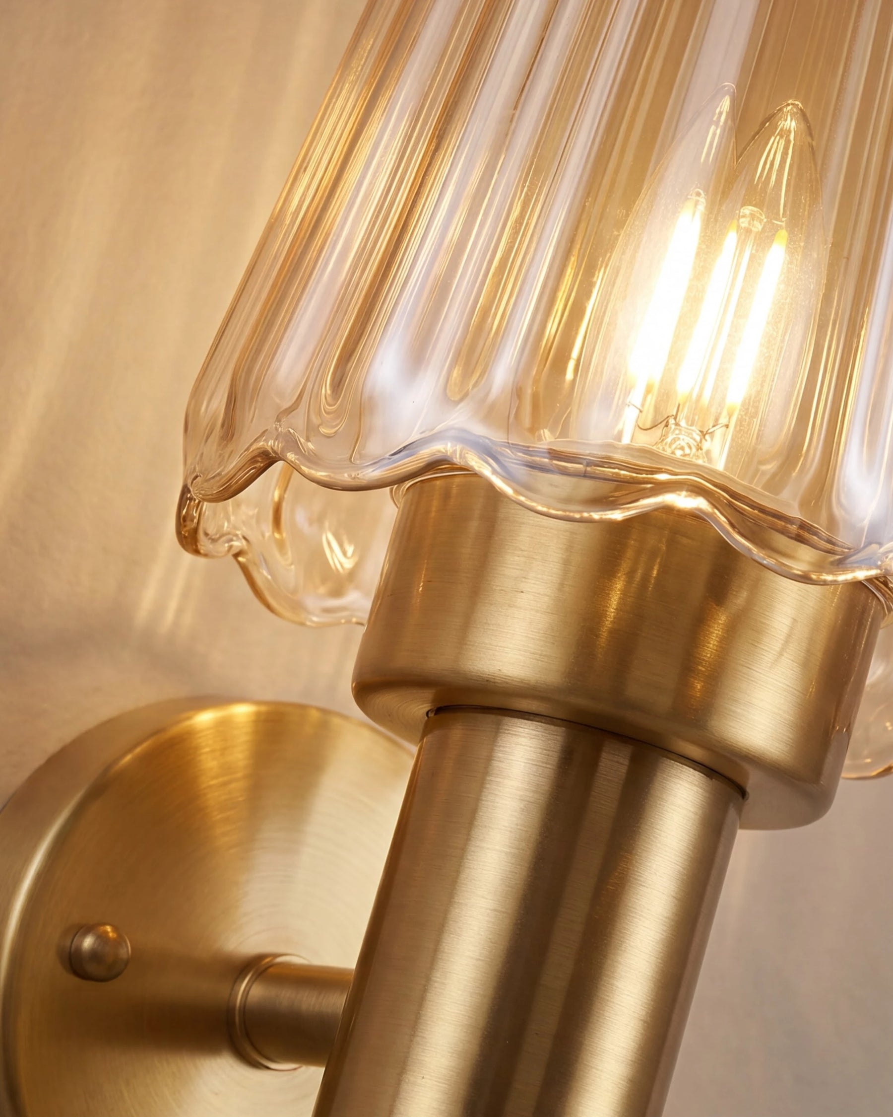 Vintage Petal Glass Wall Light 