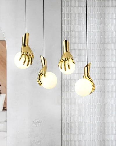 Golden Hand Pendant Light 