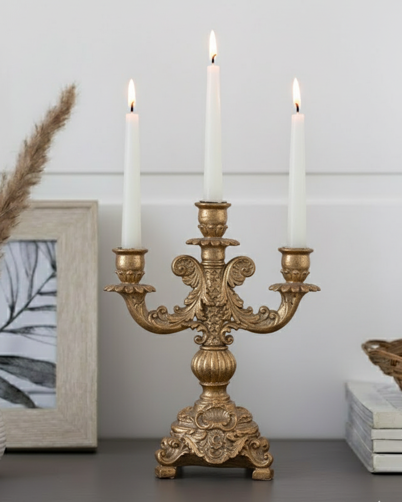 Antique Royal 3-Arm Candle Stand 