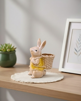 Adorable Bunny Figurine with Holder 
