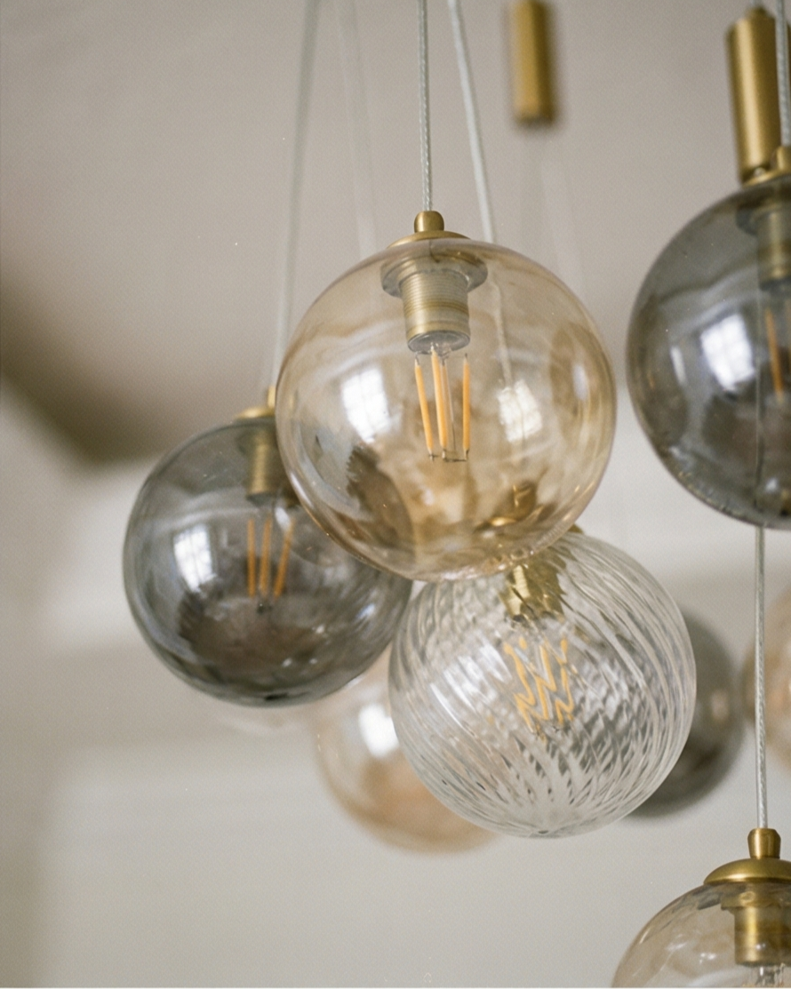Cluster Globe Drop Chandelier 