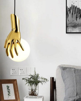Golden Hand Pendant Light 