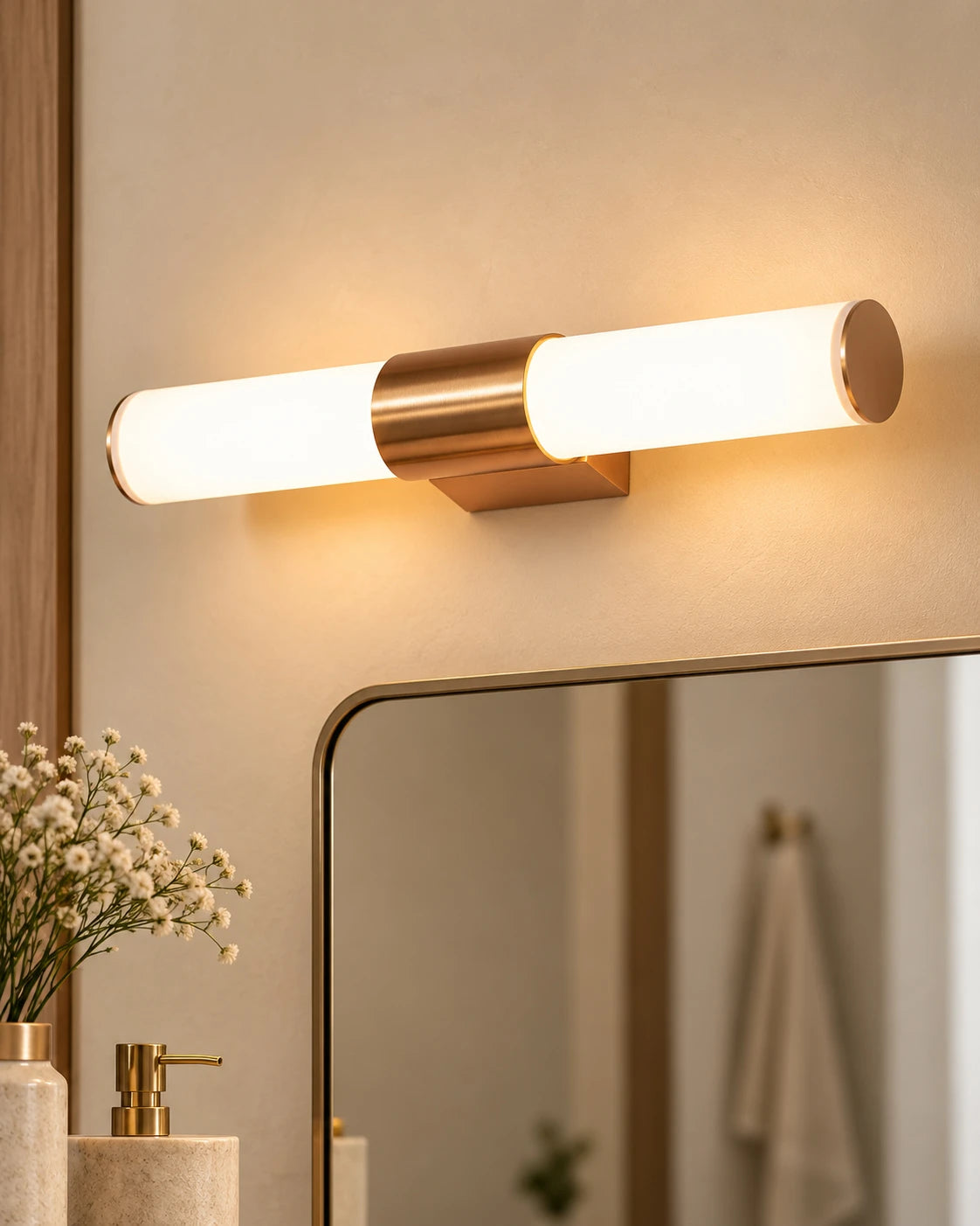 Modern Double Tube Mirror Light