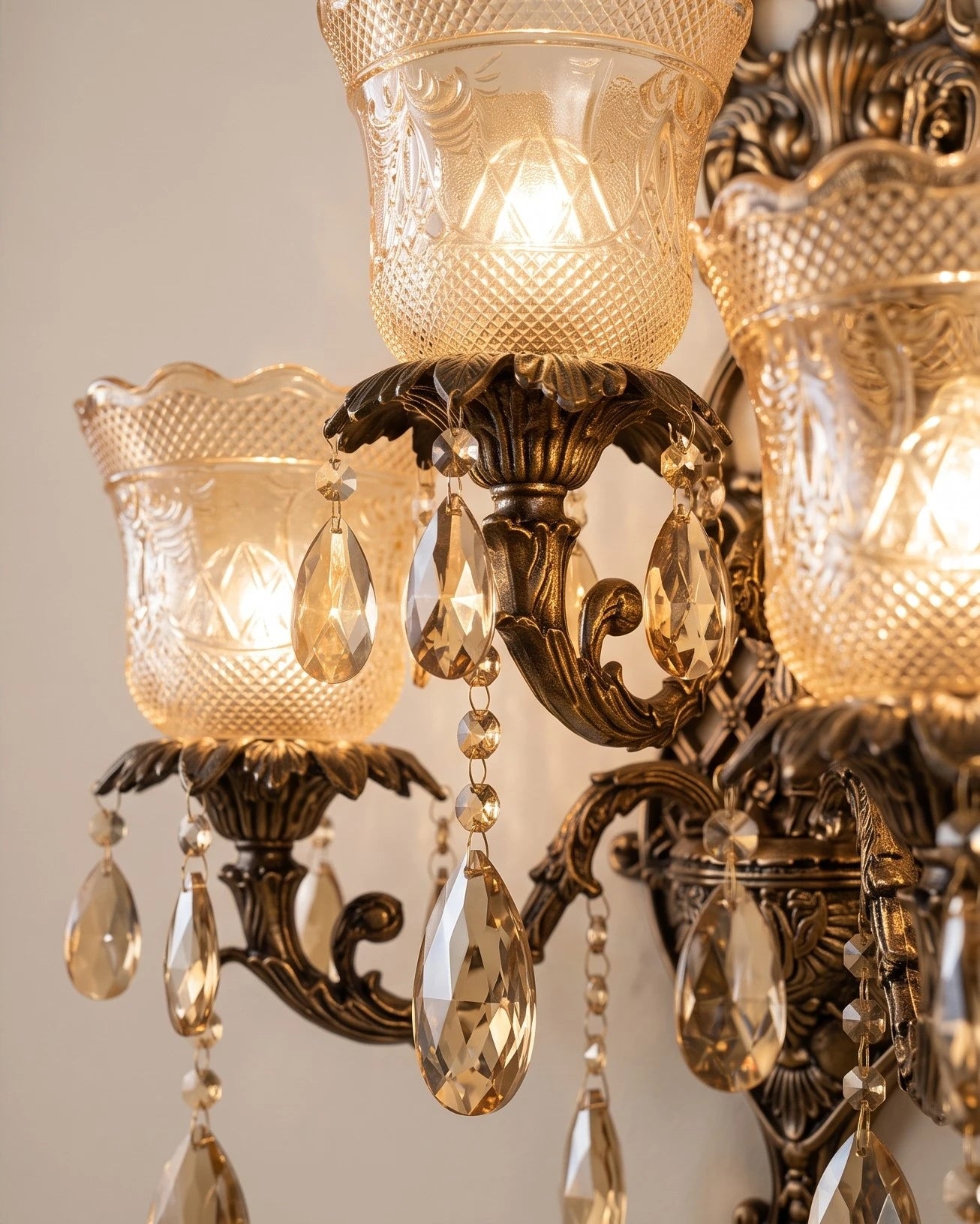 Vintage Baroque Wall Light - 3 Light 