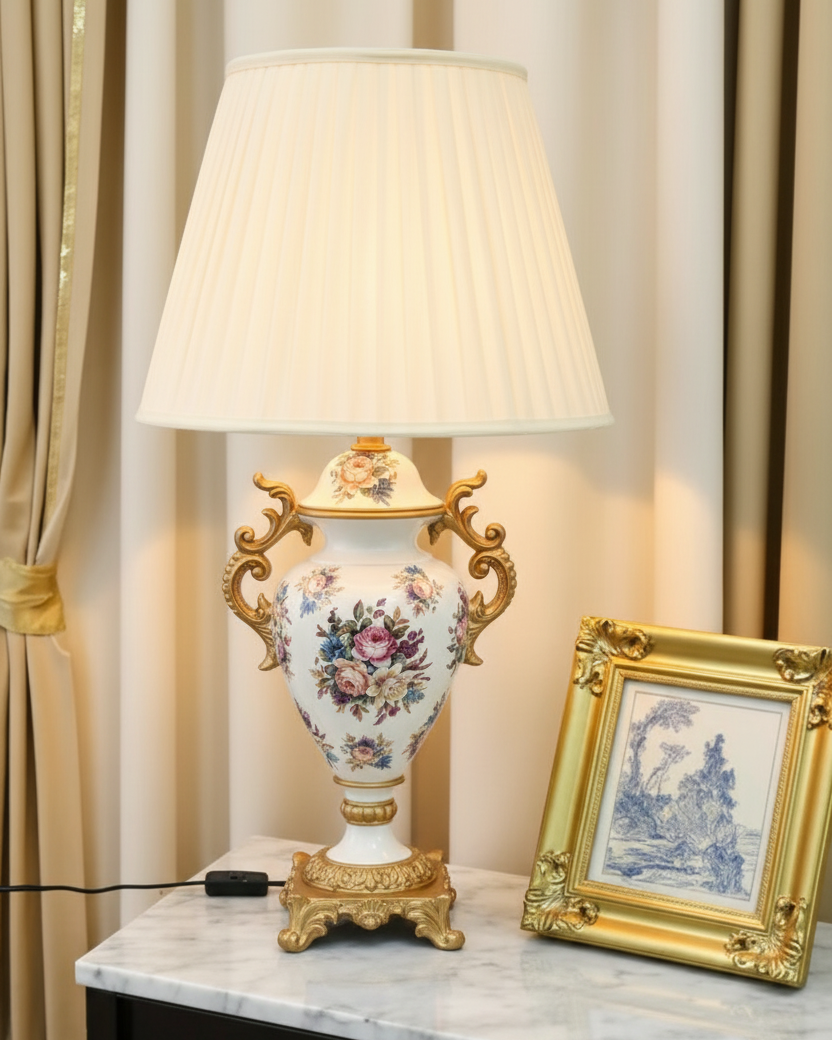 Royal Blossom Vintage Table Lamp 