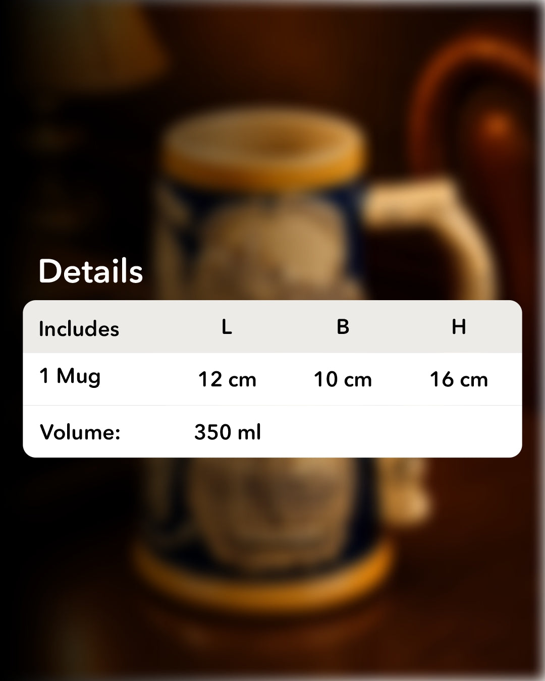 German Heritage Landmark - Vintage Stein Beer Mug 