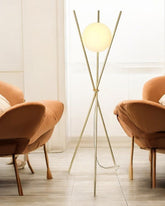 Tripod Globe Floor Lamp 