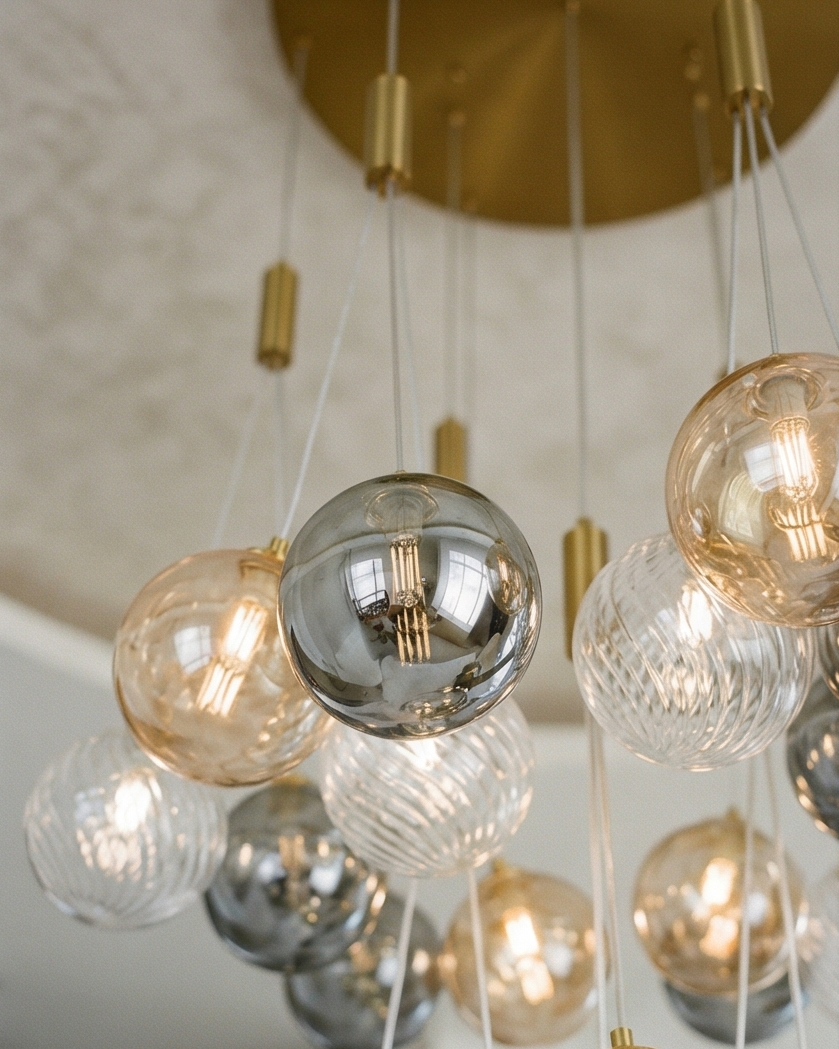 Cluster Globe Drop Chandelier 