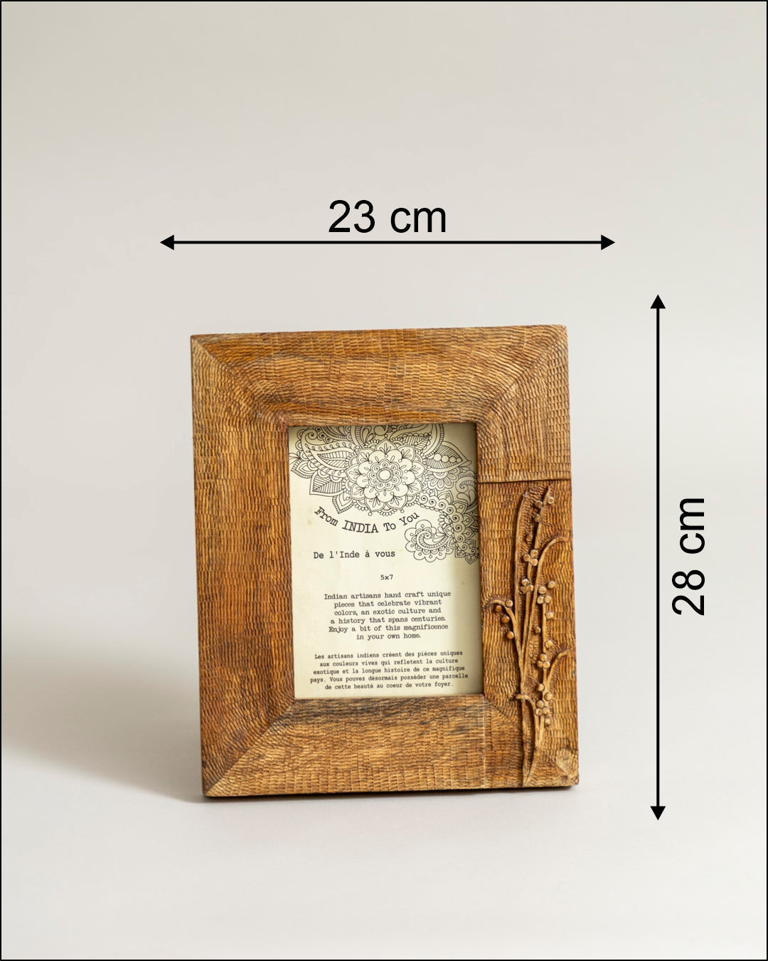 Rustic Botanical Ring Accent Photo Frame 