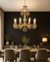 Gilded Grandeur Chandelier - 8 Bulbs 