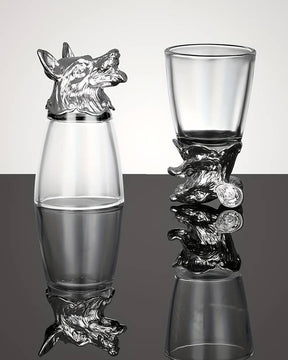 Animal Head Shooters Silver - Set of 12 - The Decor Kart 