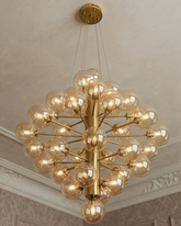 Grand Globe Cluster Chandelier - Amber 