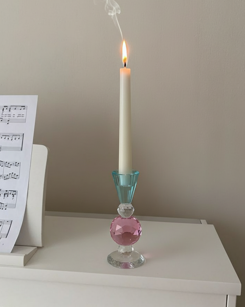 Aurora Gem Crystal Candle Holder 