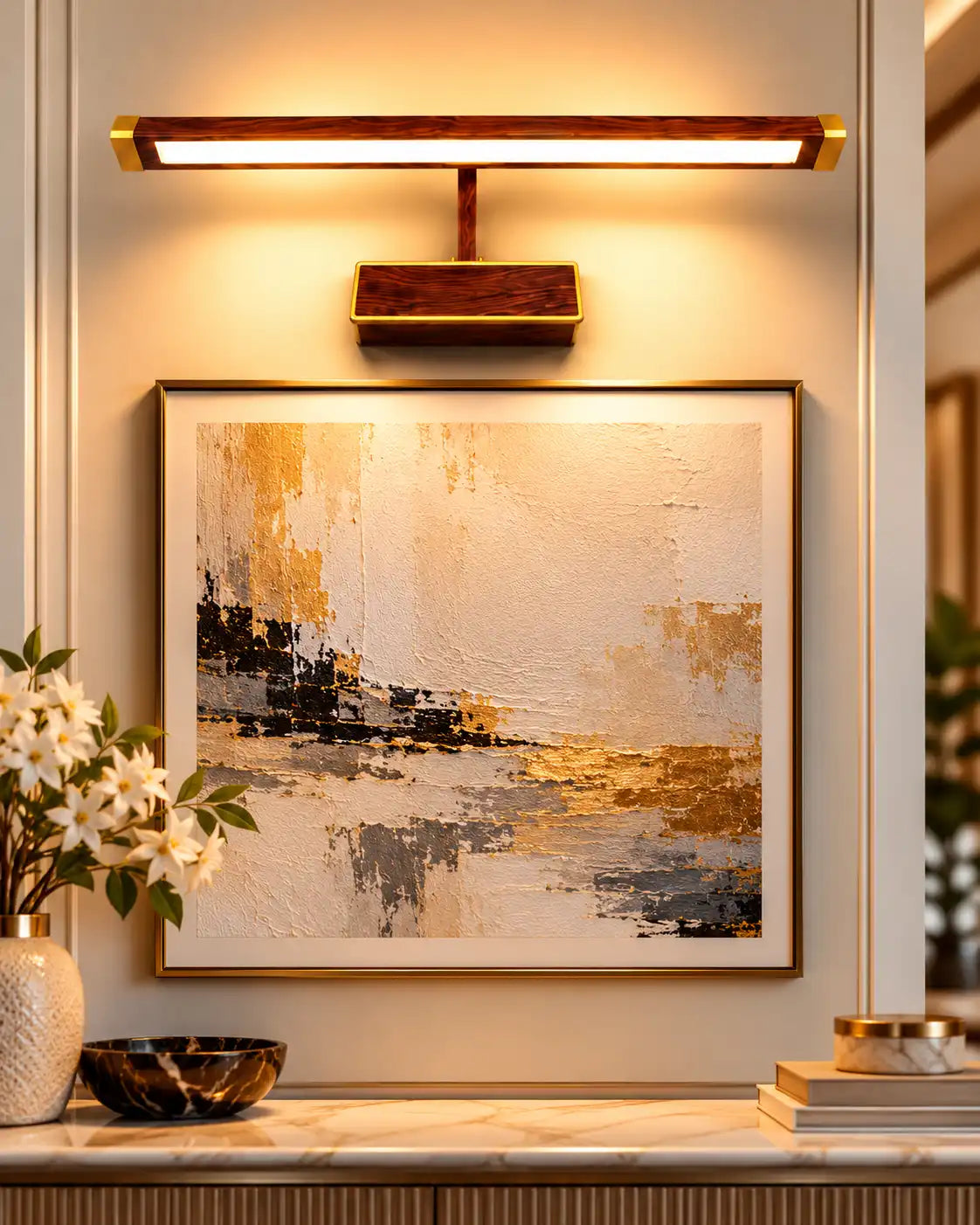 Onyx Edge Picture Wall Light - Brown