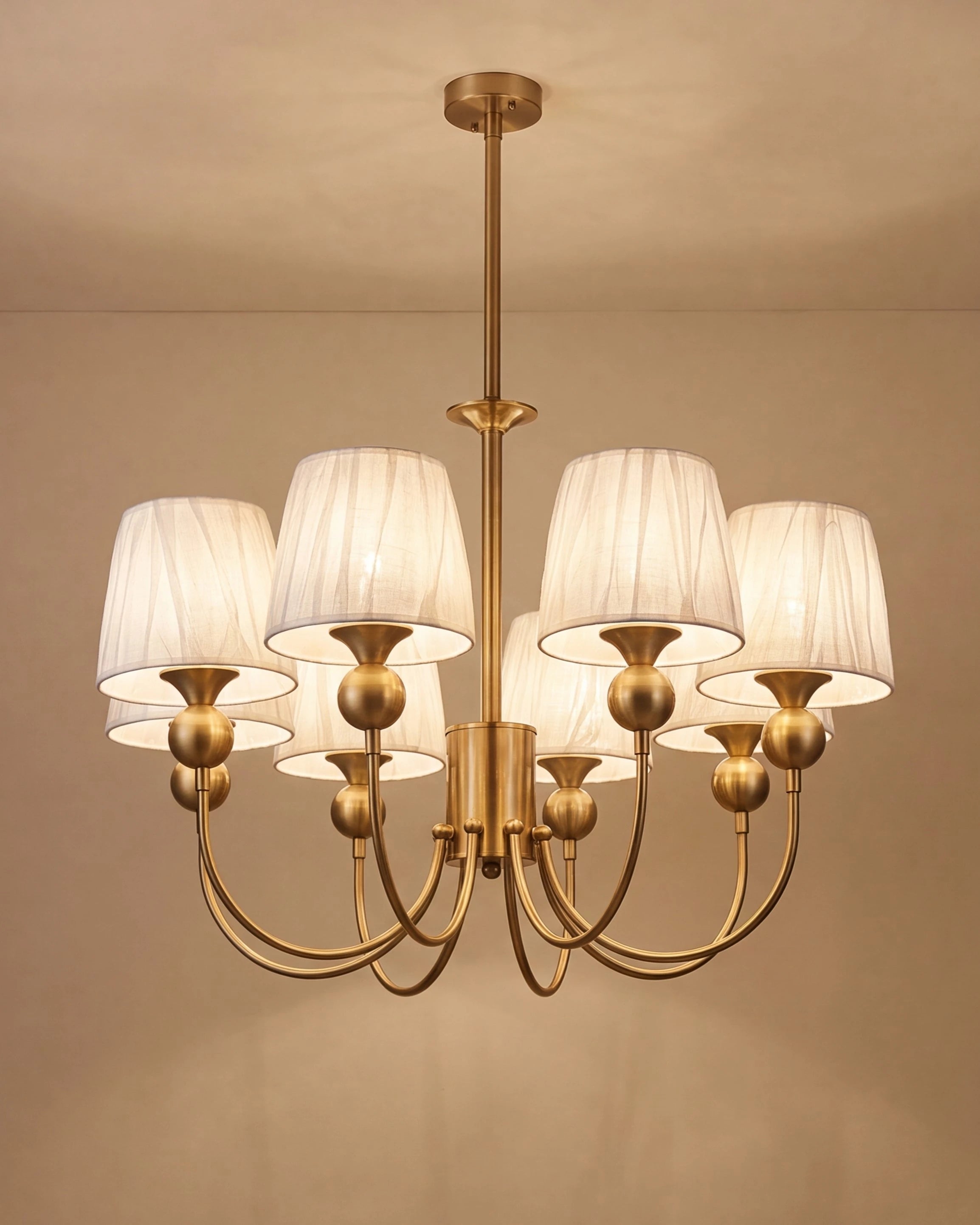 Heritage Shade Chandelier - 8 Lights