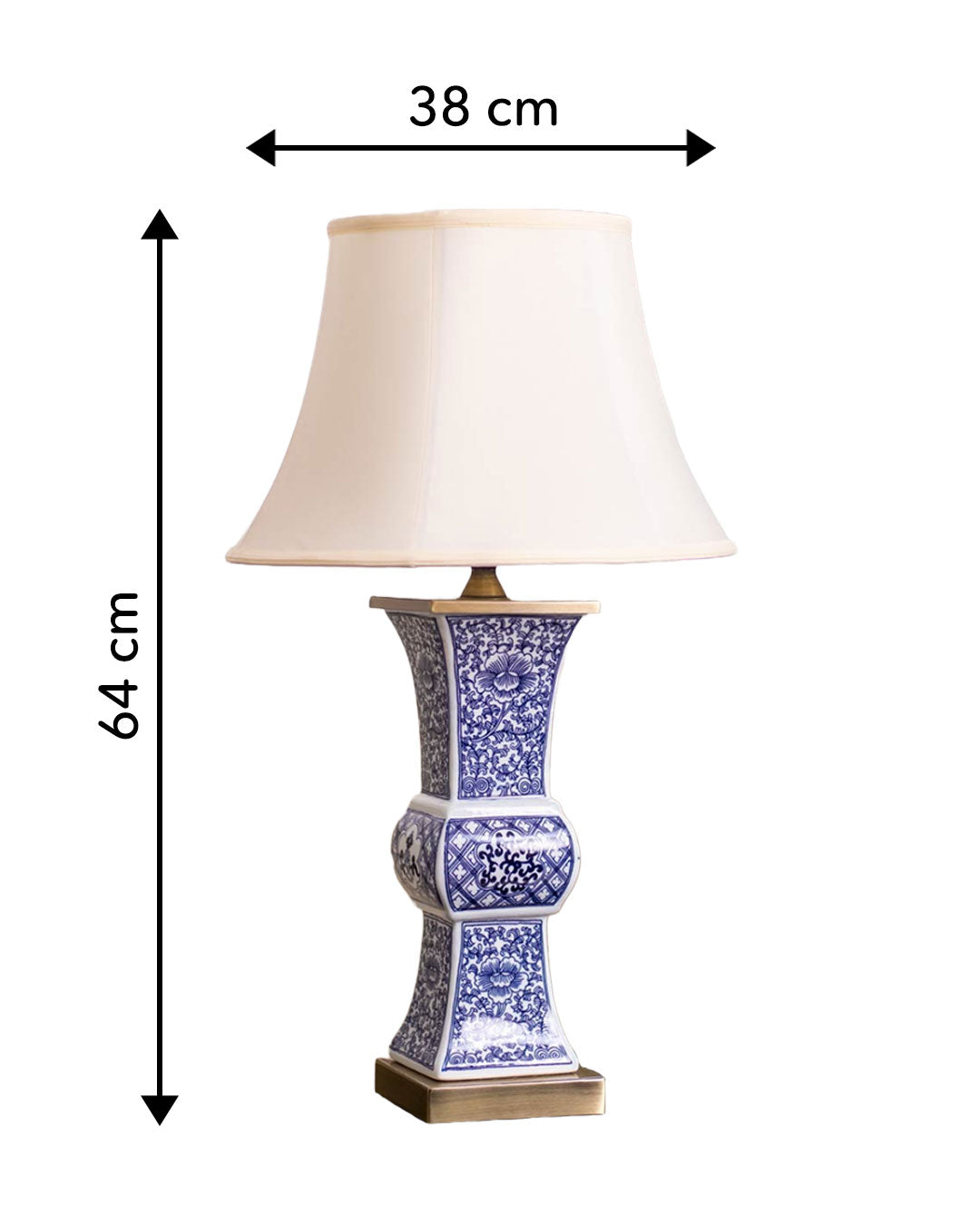 'Roman Pillar' Porcelain Vase Table Lamp - The Decor Kart