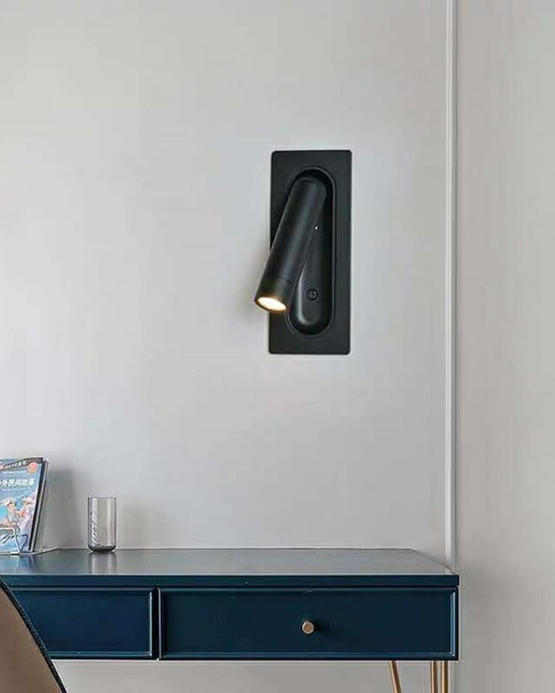 Bedside Wall Light with Spot-6W Black 