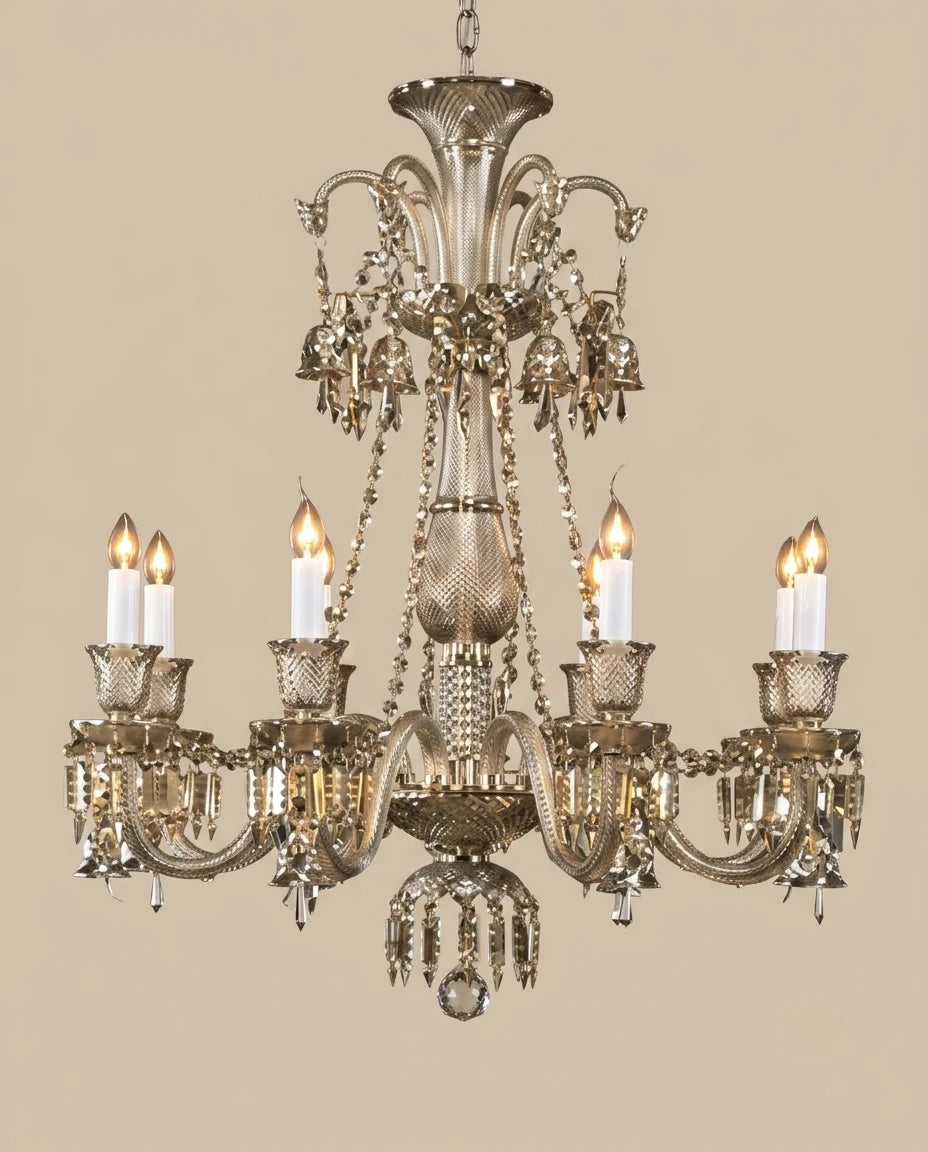 Gilded Grandeur Chandelier - 8 Bulbs 