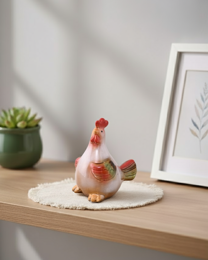 Rustic Hen Family Decorative Figurines - Set Of 3 