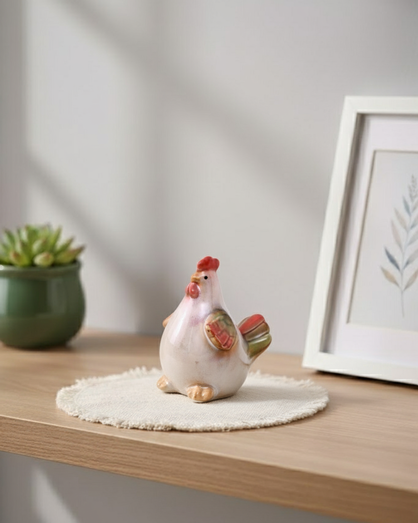 Rustic Hen Family Decorative Figurines - Set Of 3 