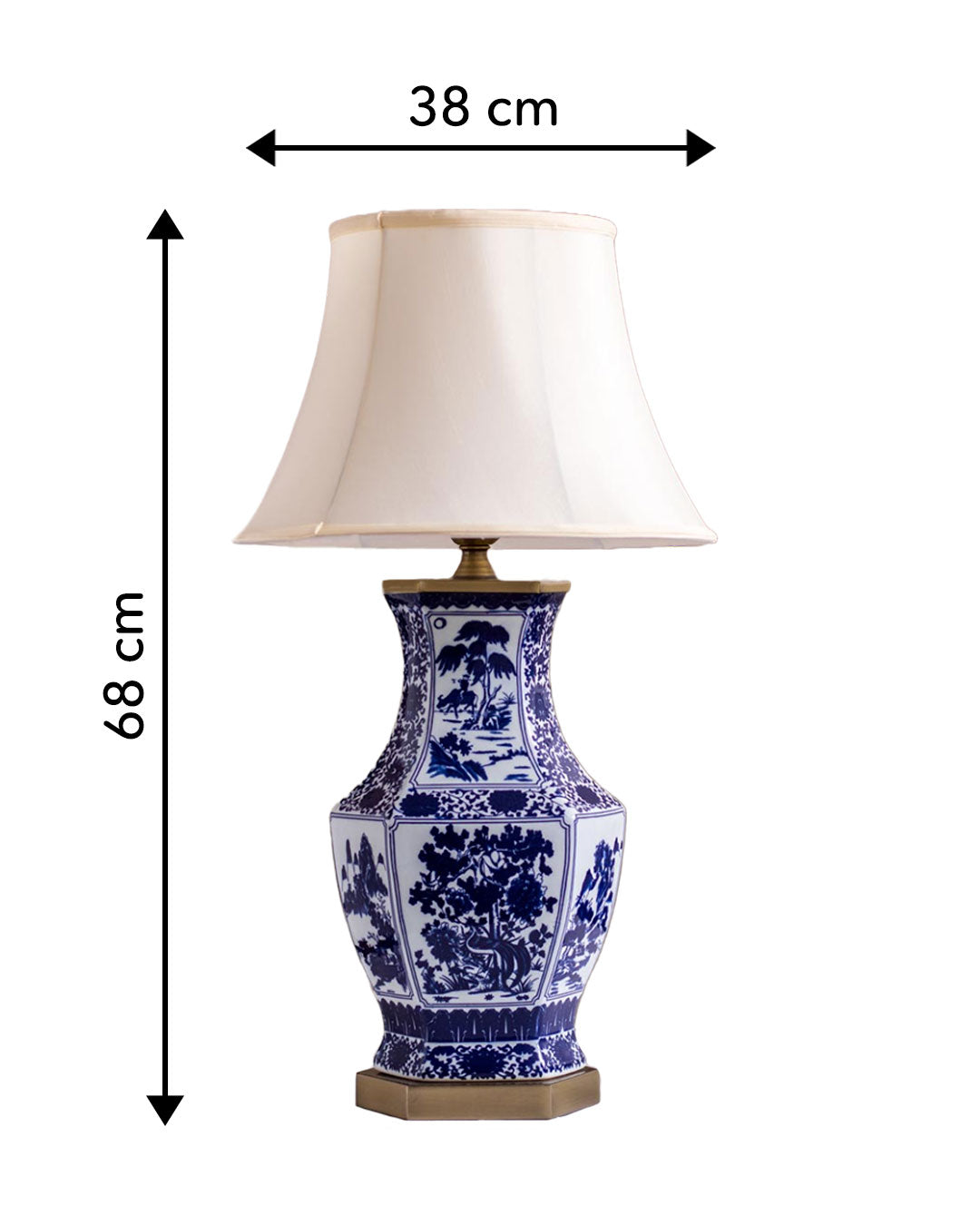 'Enlightened Shepherds' Porcelain Vase Table Lamp - The Decor Kart
