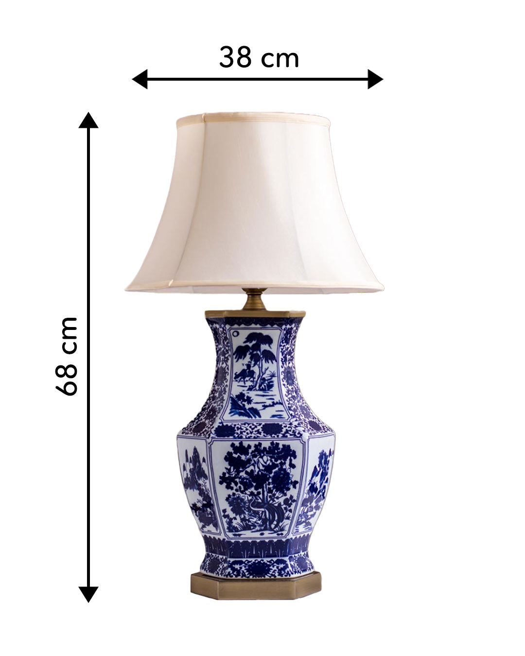 'Enlightened Shepherds' Porcelain Vase Table Lamp