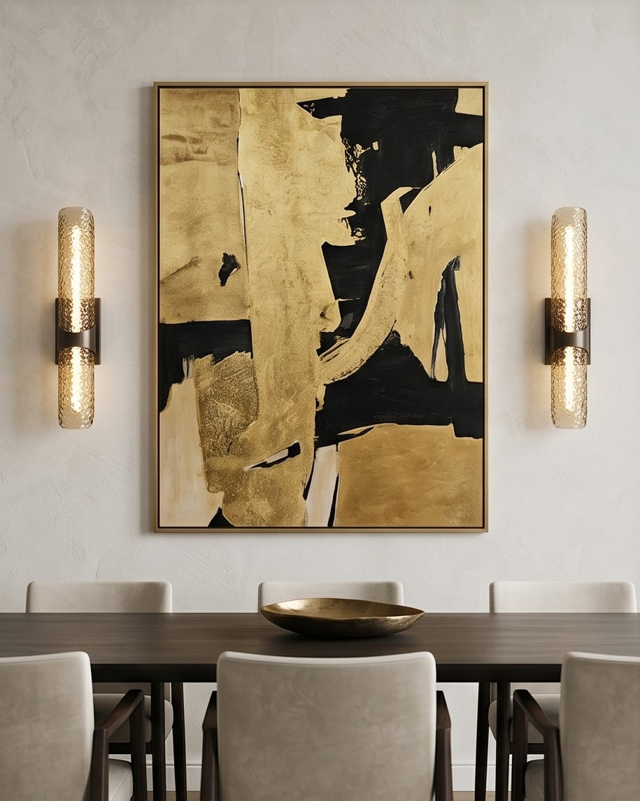 Golden Ember Double Tube Wall Light 