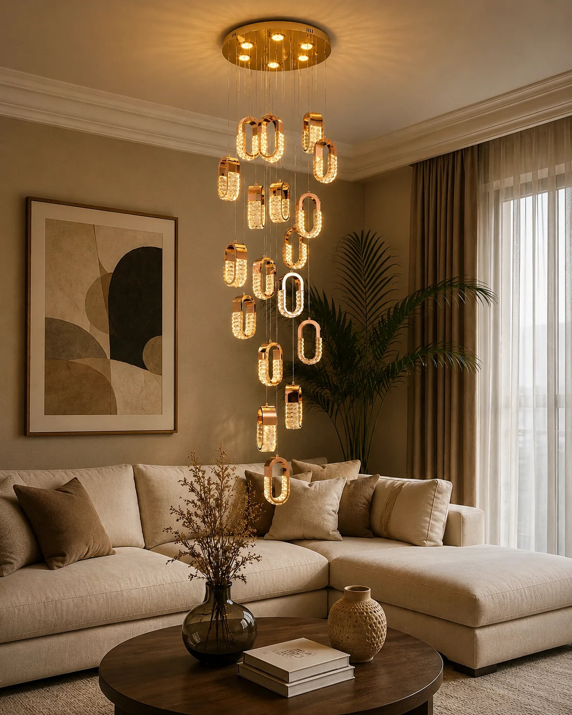 Halo Ring Spiral Chandelier 