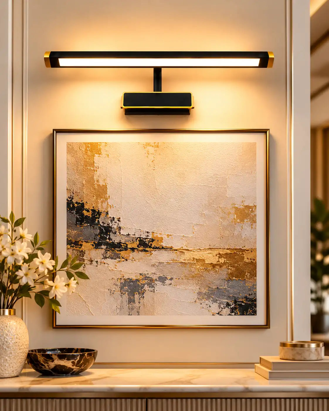 Onyx Edge Picture Wall Light - Black