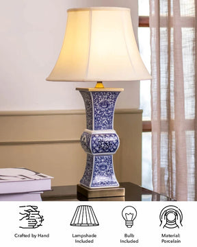 'Roman Pillar' Porcelain Vase Table Lamp