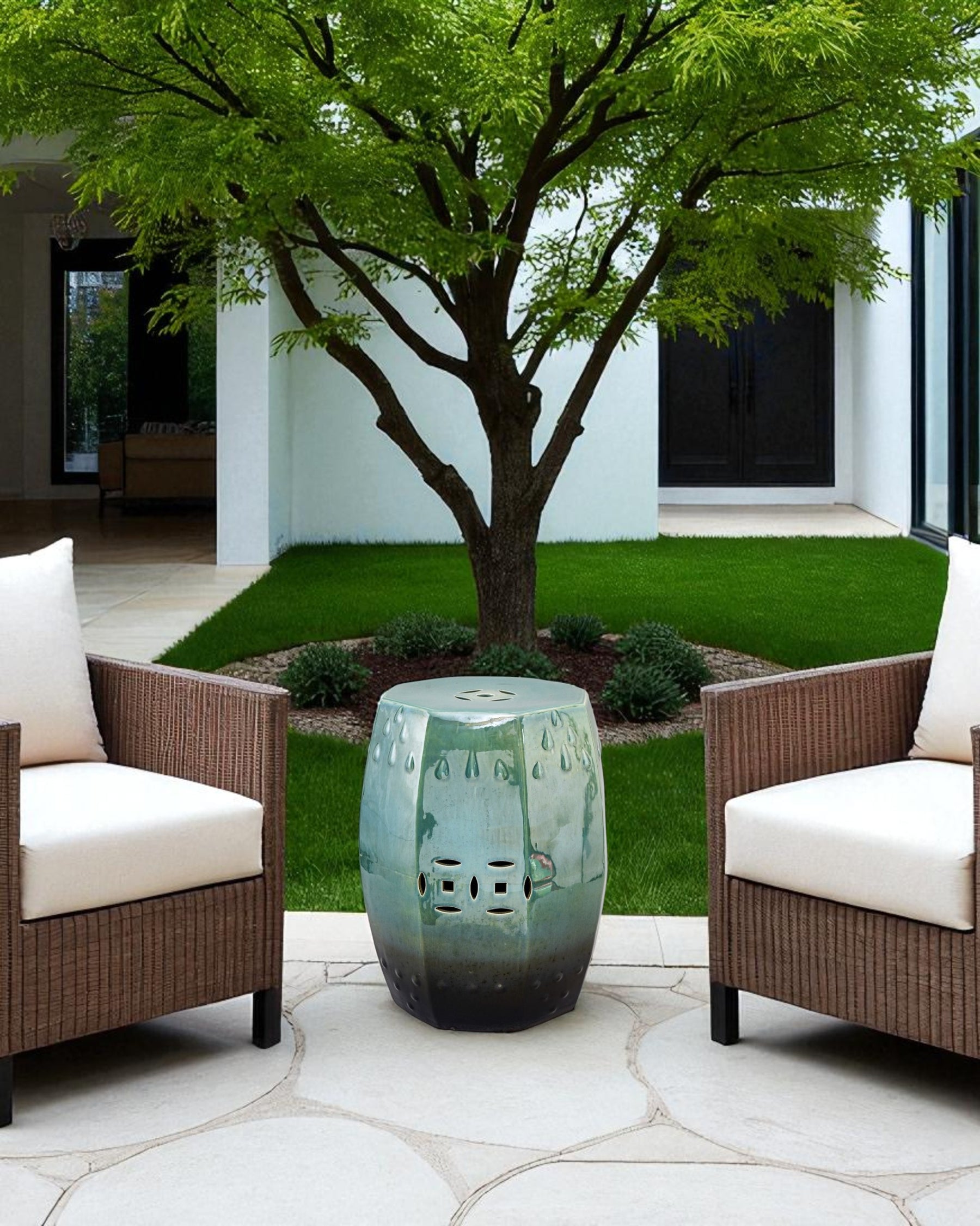 Forest Glaze Garden Stool 