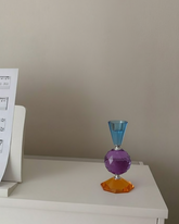 Midnight Spherical Crystal Candle Holder 