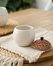 Acorn Delight Ceramic Storage Jar