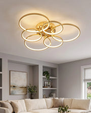 Cluster Ring Flush Mount Chandelier - 6 Lights
