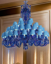 Azure Majesty Crystal Chandelier - 48 Lights 