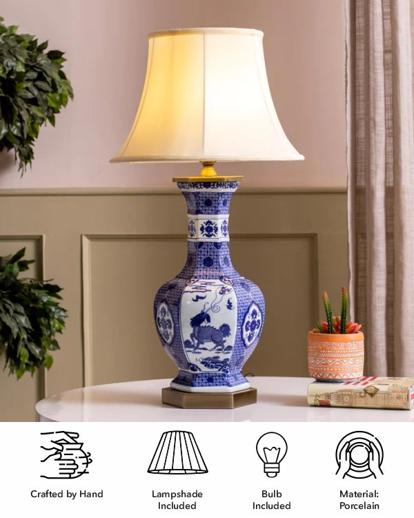 'Garlic Head' Porcelain Vase Table Lamp