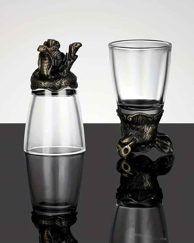Animal Head Shooters Bronze - Set of 12 - The Decor Kart 