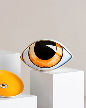 Evil Eye Ceramic Ornament - Orange 