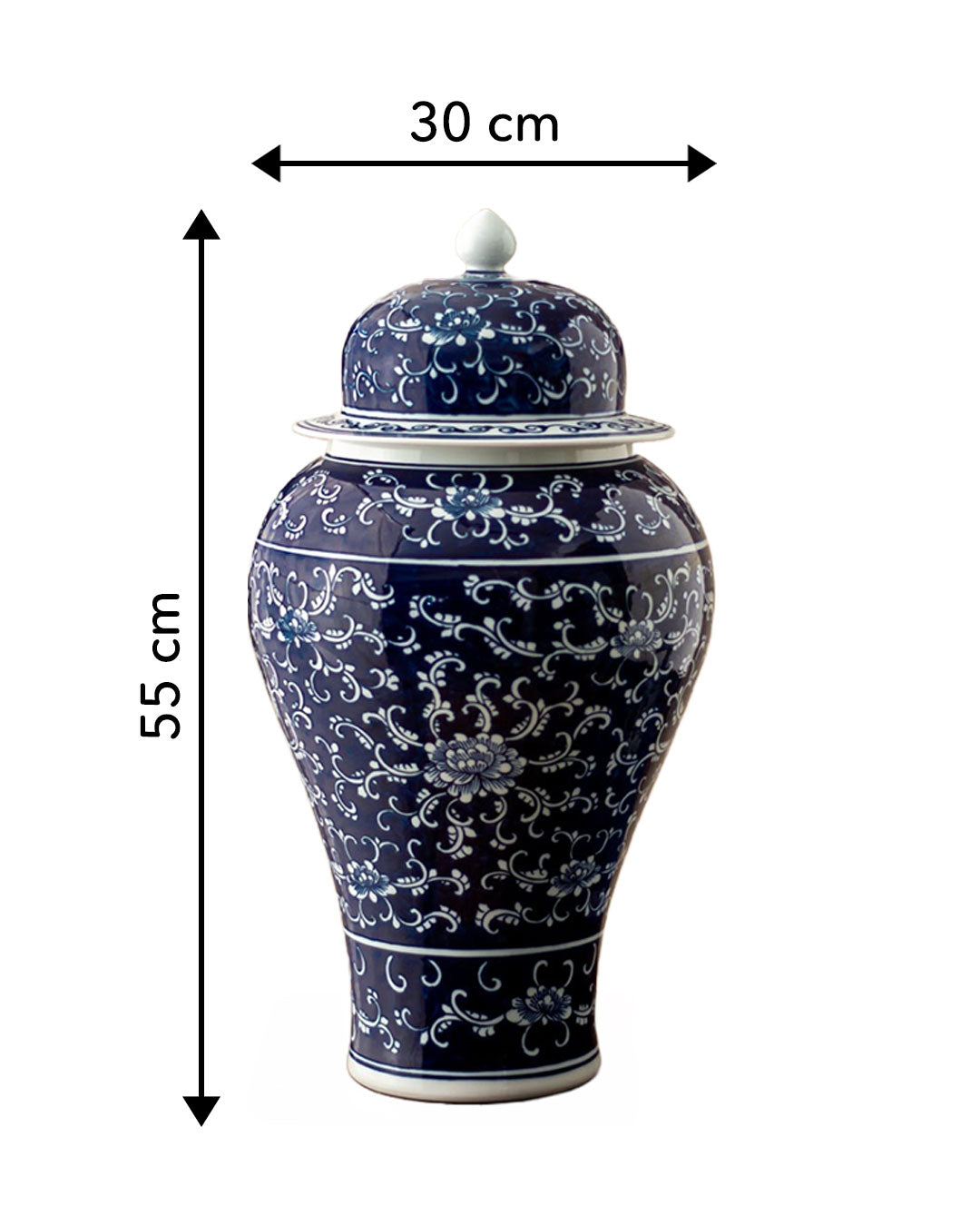 Decadent - Blue & White Temple Jar