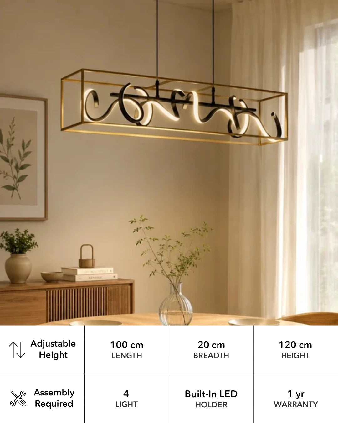 Arvello Ribbon Linear Chandelier