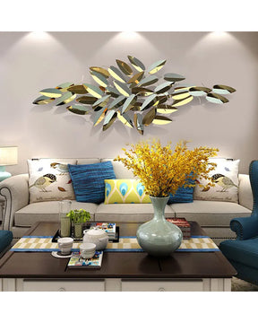 Leaf Modelling Titanium Arts Wall Sculpture - The Decor Kart 
